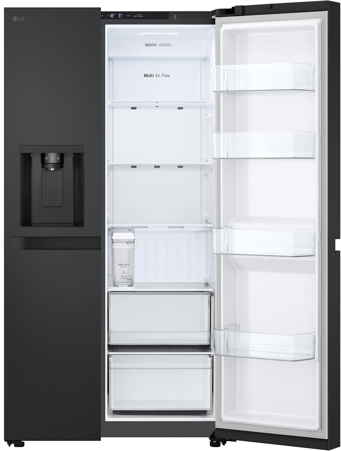 LG GSLC41EPPE Side-by-Side | Smart inverter Compressor |Eis- und Wasserspender| Wassertank | Freistehend | Total No Frost