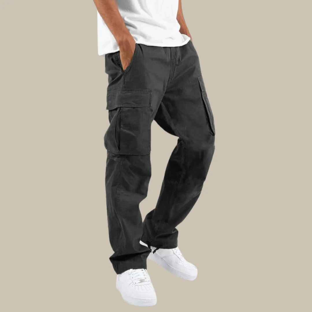 Bequeme Cargohose f��r Herren mit Stretch-Anteil | Regular Fit Freizeithose mit elastischem Bund und praktischen Taschen