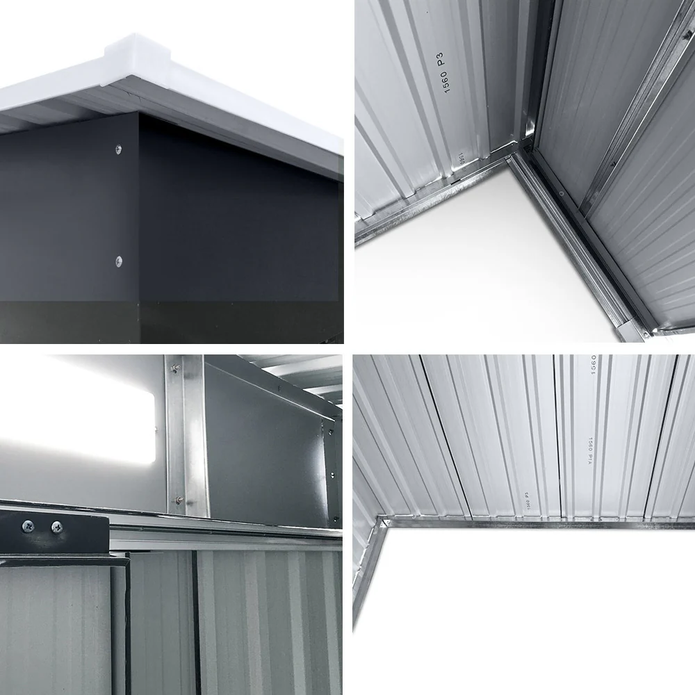 Giantz Garden Shed 2.38x1.31M Sheds Outdoor Storage Tool Metal Workshop Shelter Sliding Door