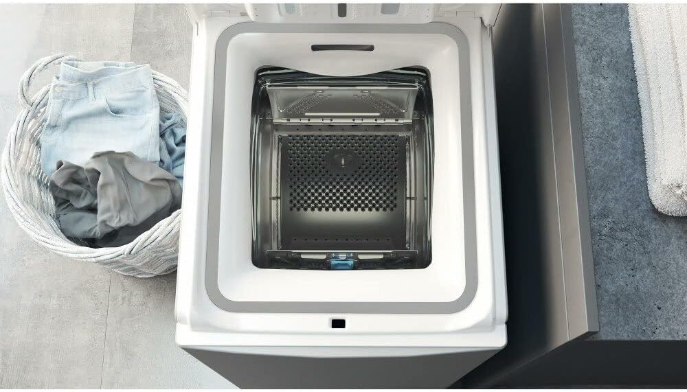 Bauknecht WMT Silver 6513 D4 Toplader-Waschmaschine/ 6,5 kg/ 1300 UpM/Vollwasserschutz/Autom.-Trommelpositionierung/SoftOpening/ 15° Green&Clean/Kurz 30/ Aqua Saver/Extra Spülen/Startzeitvorwahl
