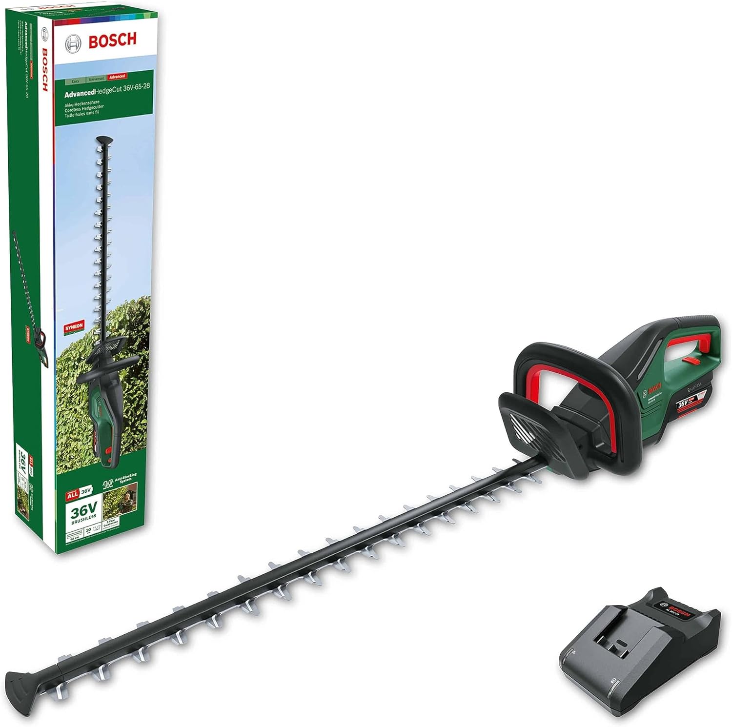 Bosch Akku-Heckenschere AdvancedHedgeCut 36V-65-28 (1x 2,0-Ah-Akku, 36-Volt-System, Messerlnge 65 cm, im Karton) - Testnote: sehr gut (Magazin: selbst ist der Mann)