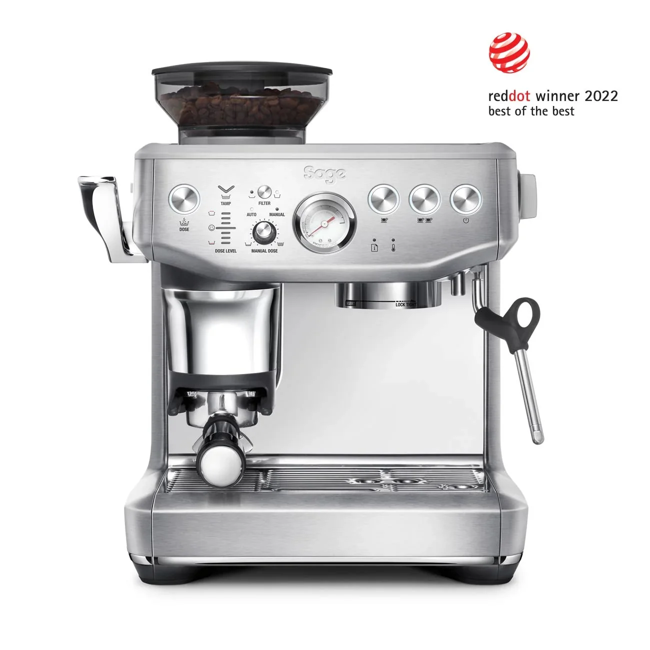Sage Barista Express Impress ?C Halfautomatische Espressomachine met Slim Doseringssysteem ?C RVS