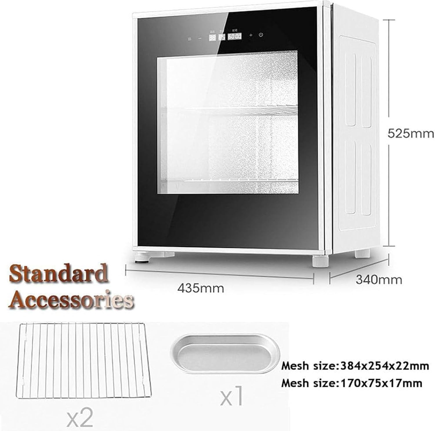 PixCy Teiggärbox,Gärschrank 40L/260W Gärinkubator Einstellbarer Temperatur,Zeit und Feuchtigkeitskontrolle für gleichmäßige Gärung,Für Brotteig & Reiswein,Backstube Zuhause