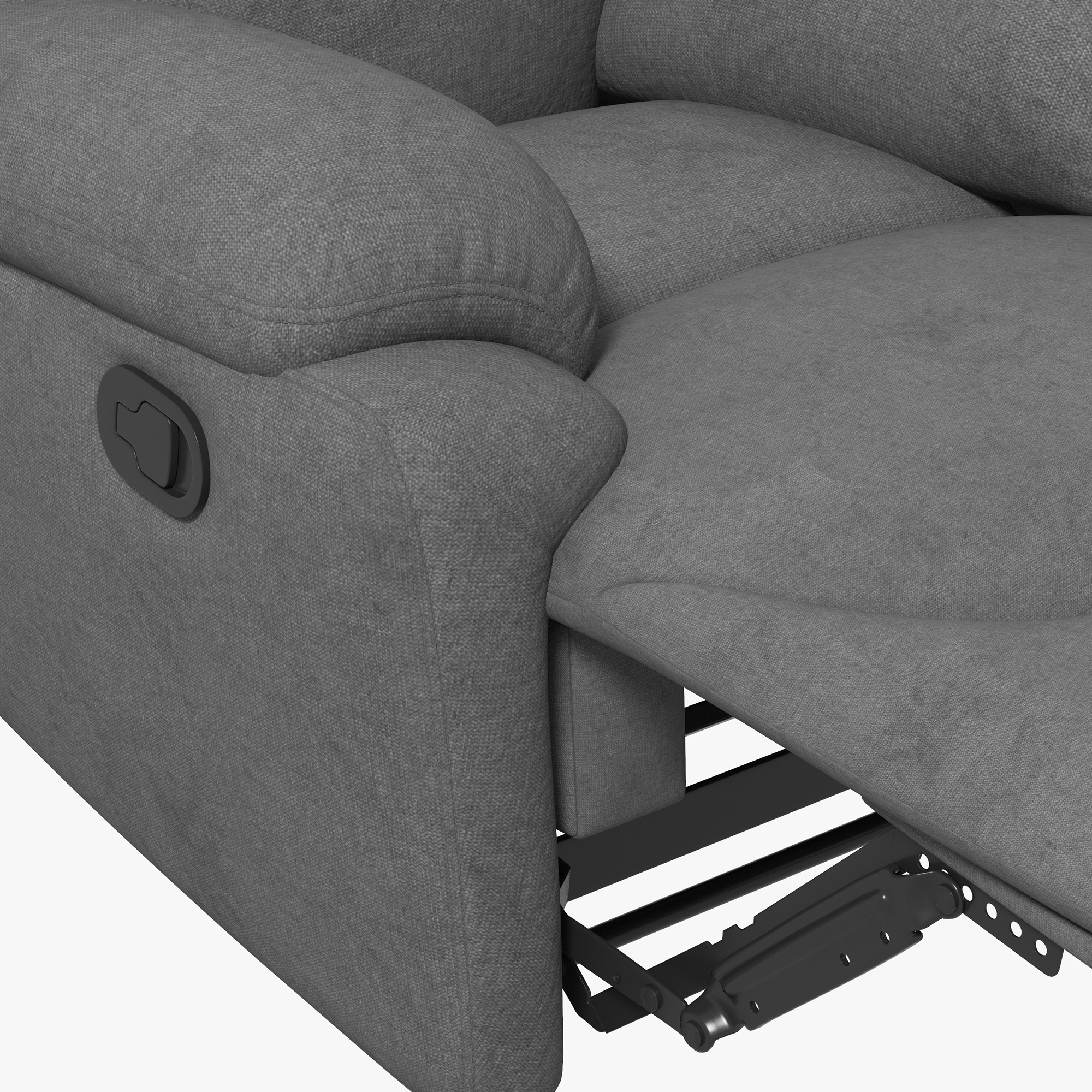 Relaxstoel, TV-stoel met ligfunctie en stoffen bekleding