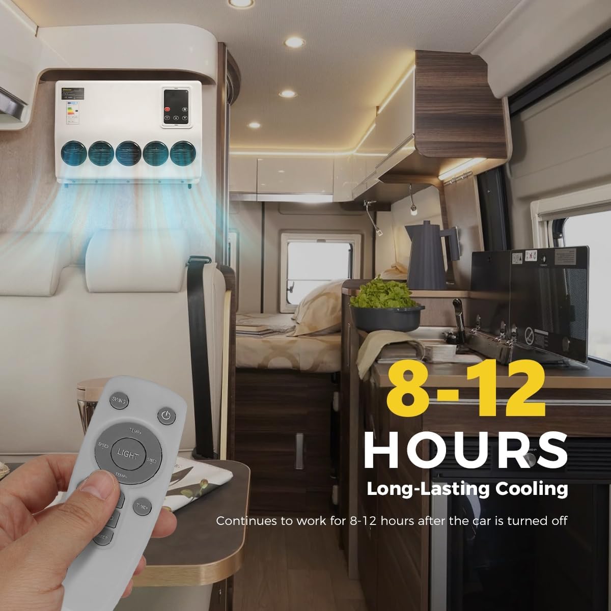 Sunster Auto Klimaanlage Kit, DC 12V Wohnwagen Klimaanlage, Split Klimaanlage Kühlsystem für das Parken großer LKW, Autos und Busse