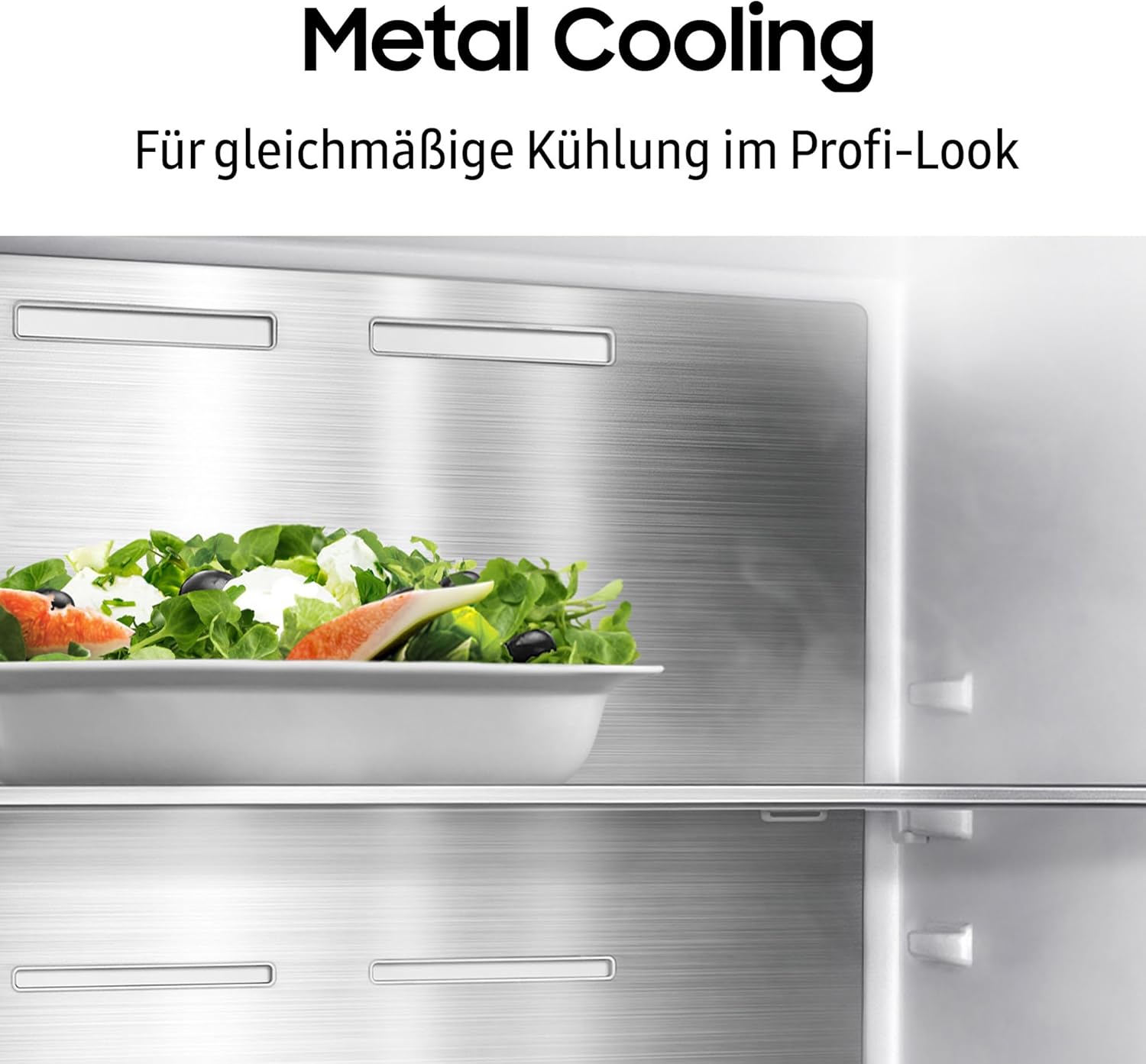 Samsung RB38C7AGWS9/EF Kühl-Gefrierkombination, 203 cm, 387 l, AI-Kühlschrank mit Gefrierfach, SmartThings AI Energy Mode, Cool Select+, Twin Cooling Plus, Metal Cooling, Edelstahl Look