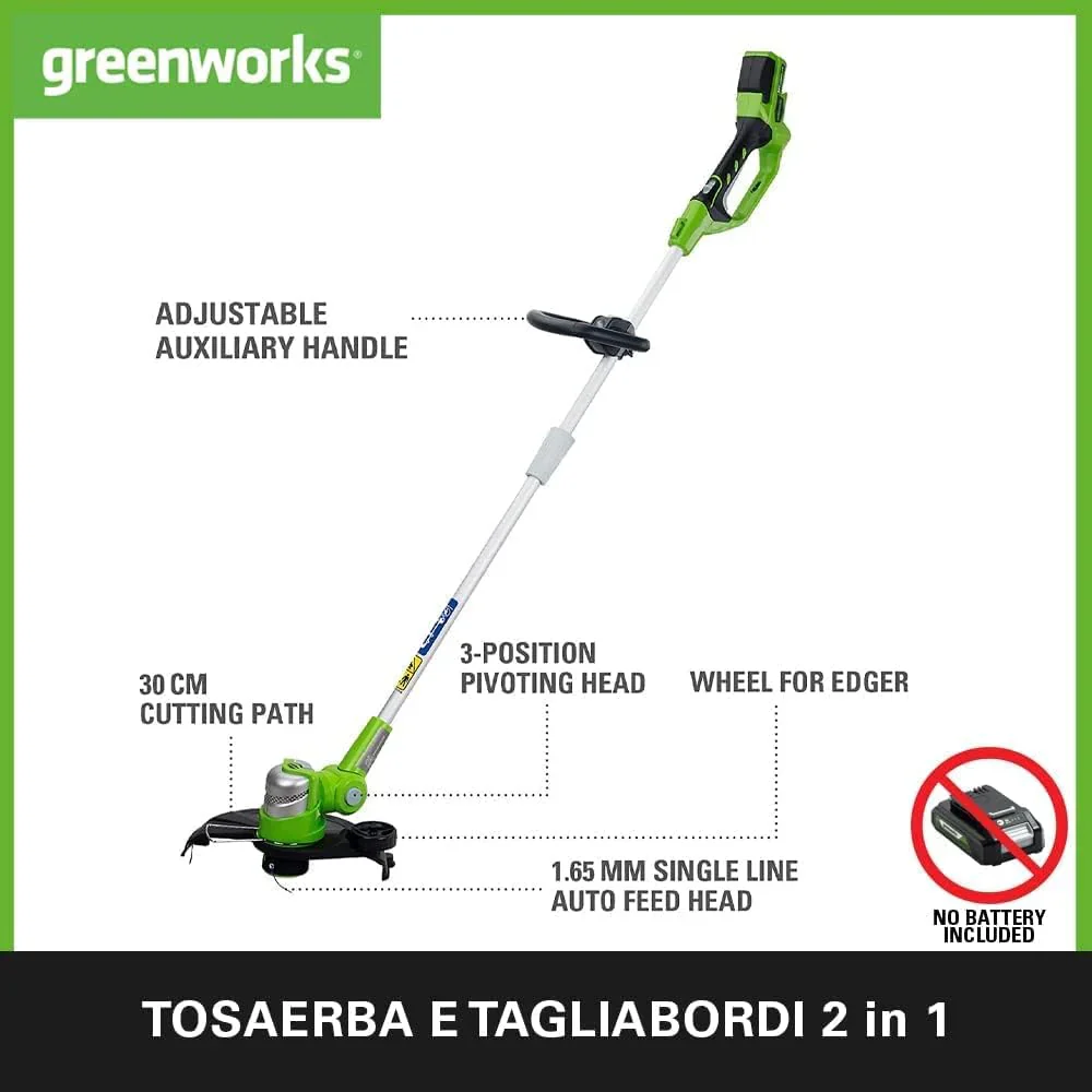 Greenworks 48V (2x24V) Selbstfahrender Akku Rasenmher f��r groe Flchen bis zu 480m, 46cm Schnittbreite, 55L Sack PLUS zwei 4Ah-Akkus und Doppelladegert GD24X2LM46SPK4X