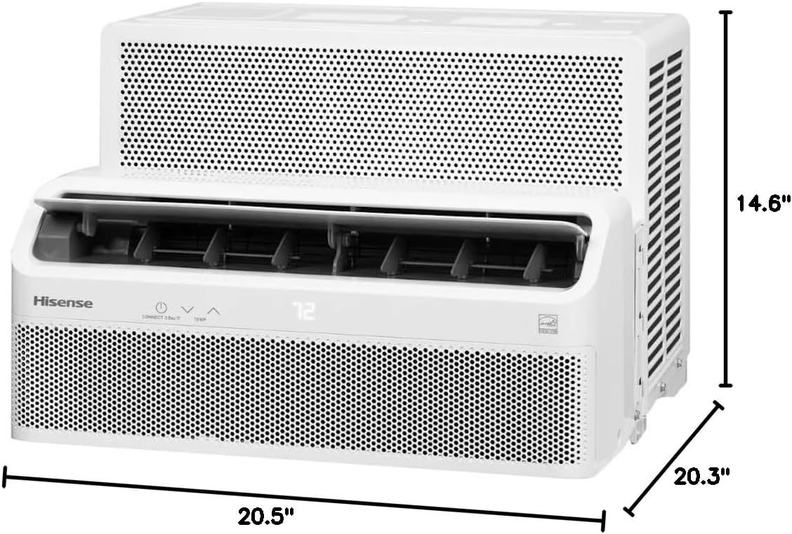 Hisense 8,000 BTU Smart Inverter Window Air Conditioner Easy Install Bracket