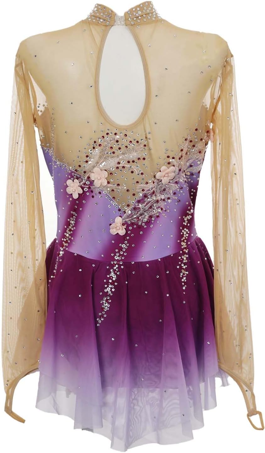 Eiskunstlaufkleid For Mädchen Und Frauen, Professionelle Eislaufbekleidung For Wettkampf-Applikationen-Tanzkostüm