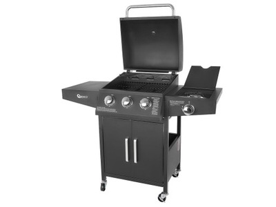 GRILL GAZOWY DEKRAFT 3+1 PALNIKI RUSZT ŻELIWNY + POKROWIEC REDUKTOR