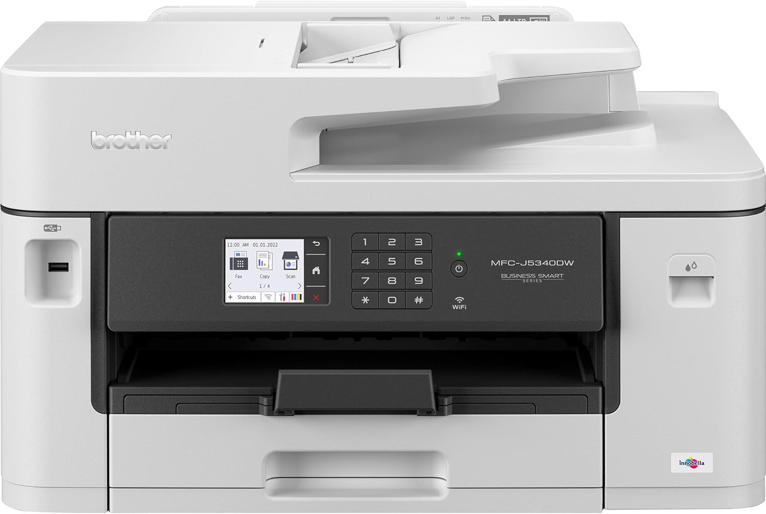 Brother | MFC-J5340DWE EcoPro | 4-in-1 Farbtintenstrahl-Multifunktionsgerät | Drucker, Scanner, Kopierer, Fax | 250 Blatt Papierkassette