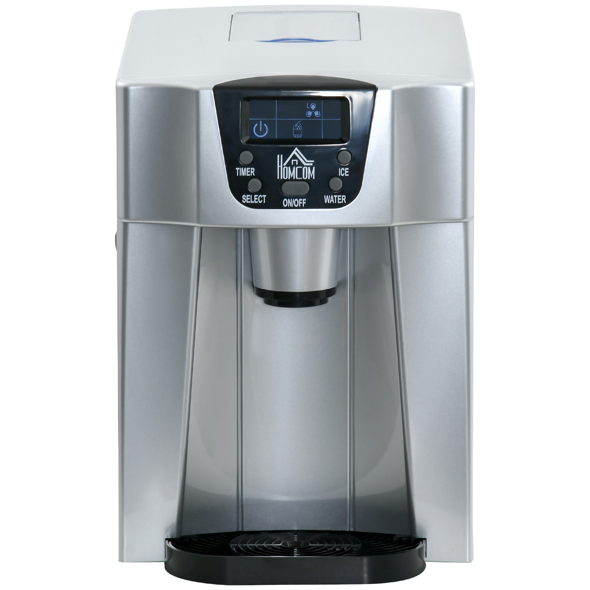 IJsblokjesmachine IJsblokjesmaker Ice-Maker, Timerfunctie, 25,2 cm x 38,9 cm x 36,3 cm, Zilver