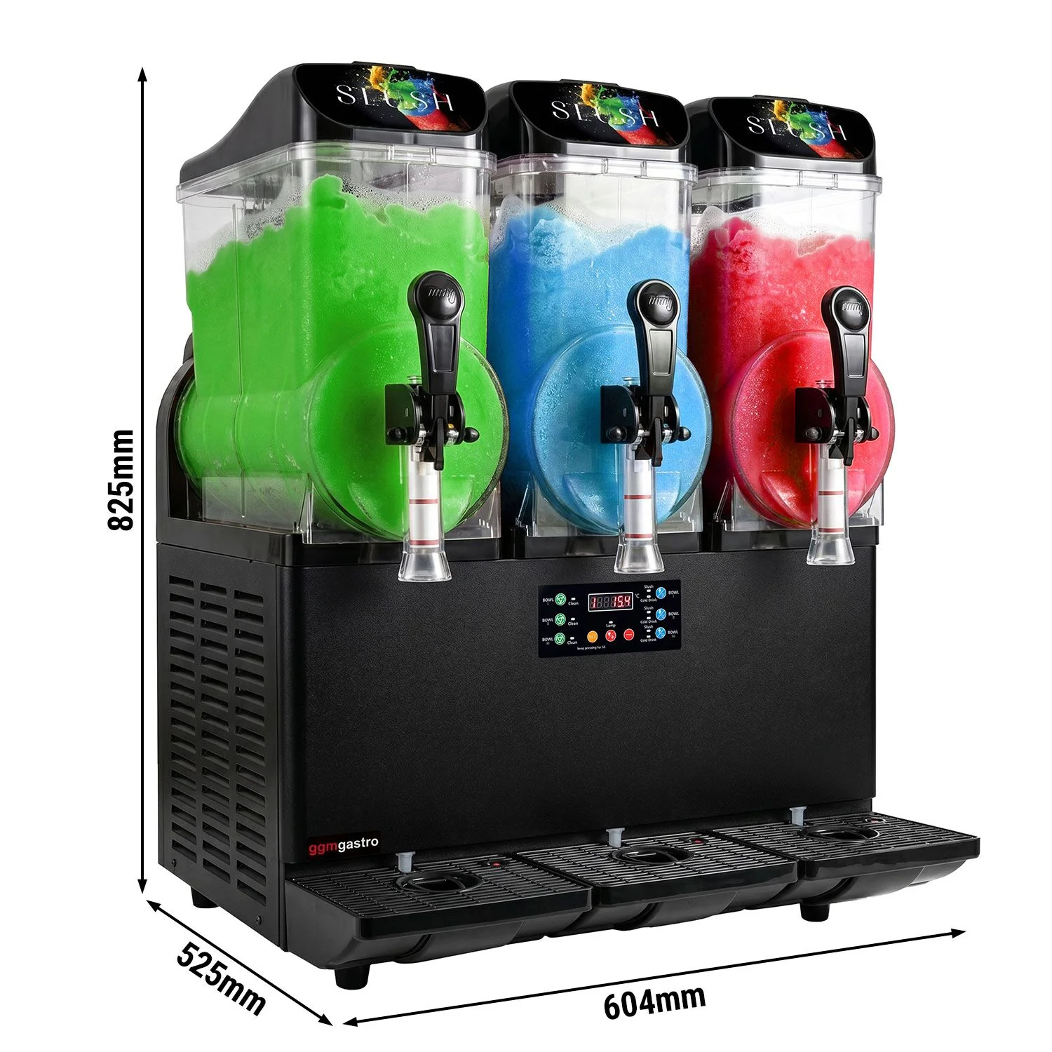 Slush-maskin �C 3 x 12 liter �C 1,1 kW �C digital �C svart