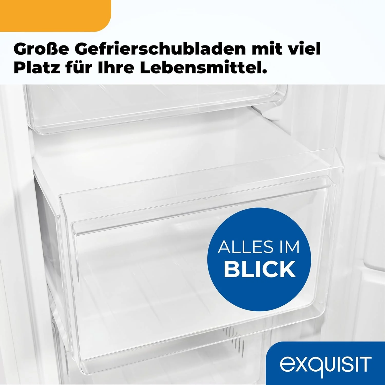 Exquisit Gefrierschrank NoFrost, Tiefk��hlschrank gro?, 161 Liter, Schnellgefrieren, Alarm-Funktion, GS5231-NF-H-040C weiss