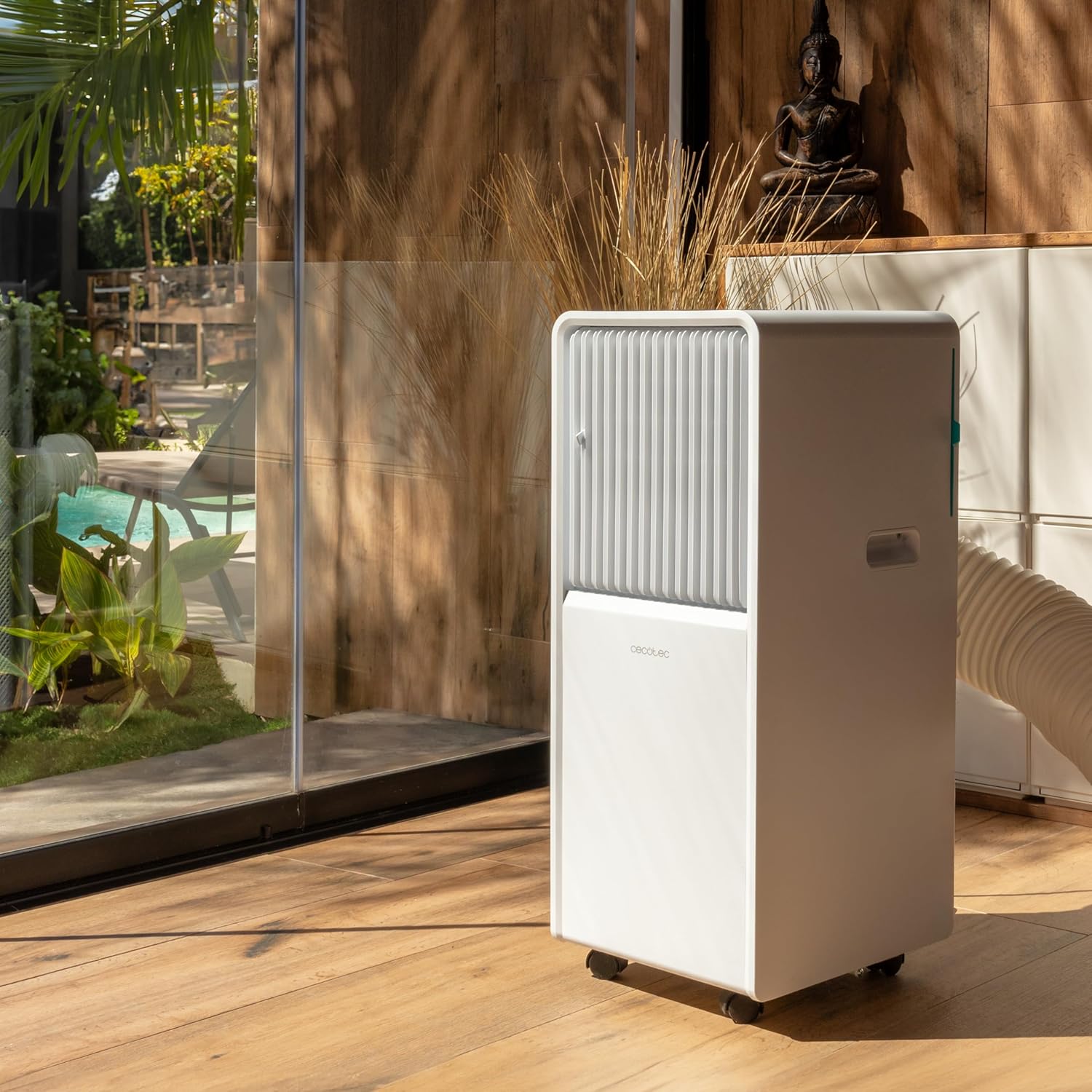 Cecotec - Mobile Klimageräte ForceClima 7550 Style Connected, 7000 BTU, Abdeckungsbereich 20 m2, Fernbedienung, Berührung, LED -Bildschirm, 4 Modi, 2 Geschwindigkeiten, Luftentfeuchter, Timer