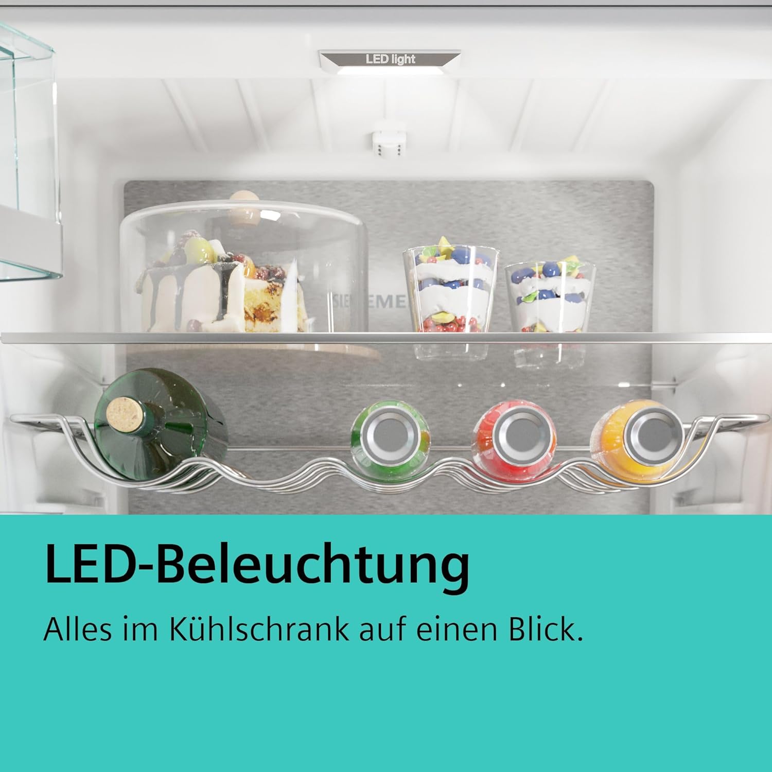 SIEMENS KG39EAICA iQ500 Kühl-Gefrier-Kombination, 201 x 60 cm, 249 L Kühlen + 94 L Gefrieren, LowFrost seltener abtauen, LED-Beleuchtung gleichmige Ausleuchtung, BigBox Platz für groes Gefriergut