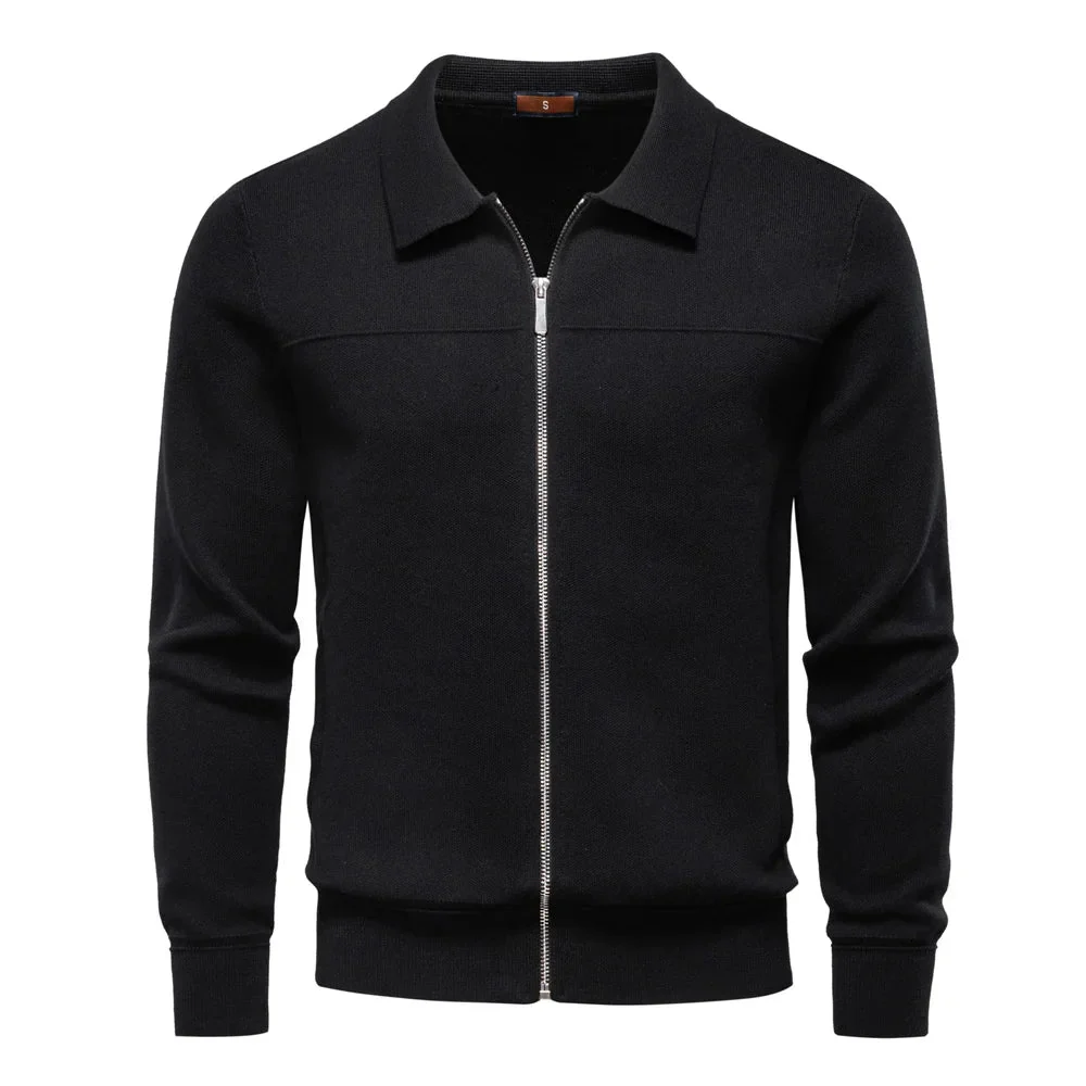 Klassische Herrenjacke | Rei?verschluss mit hohem Kragen | L?ssiger Winterlook