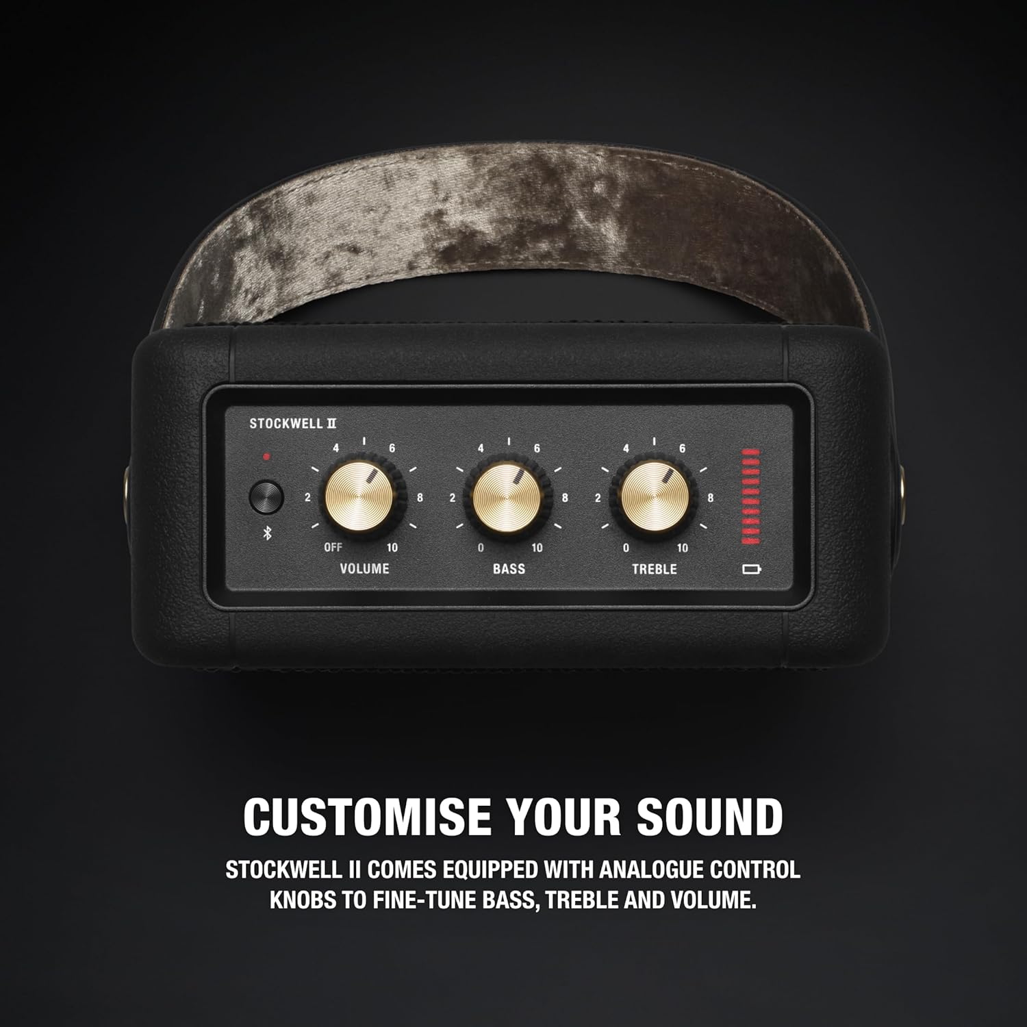 Marshall Stockwell II Portable Bluetooth Speaker - Black&Brass