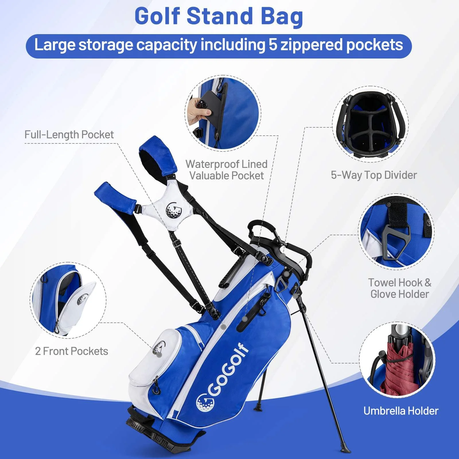 Men's Complete Golf Clubs and Bag Set