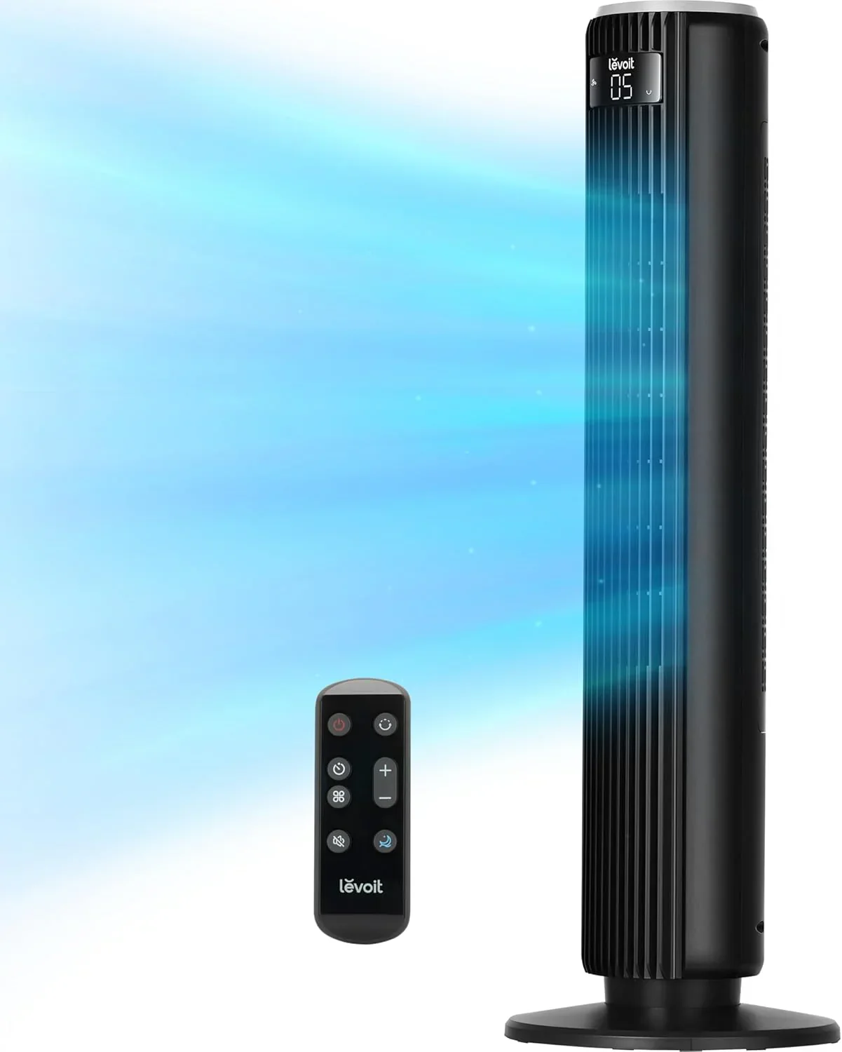 LEVOIT Tower Fan for Bedroom Standing Fan with 28dB Quiet for Sleep Remoter 12H Timer