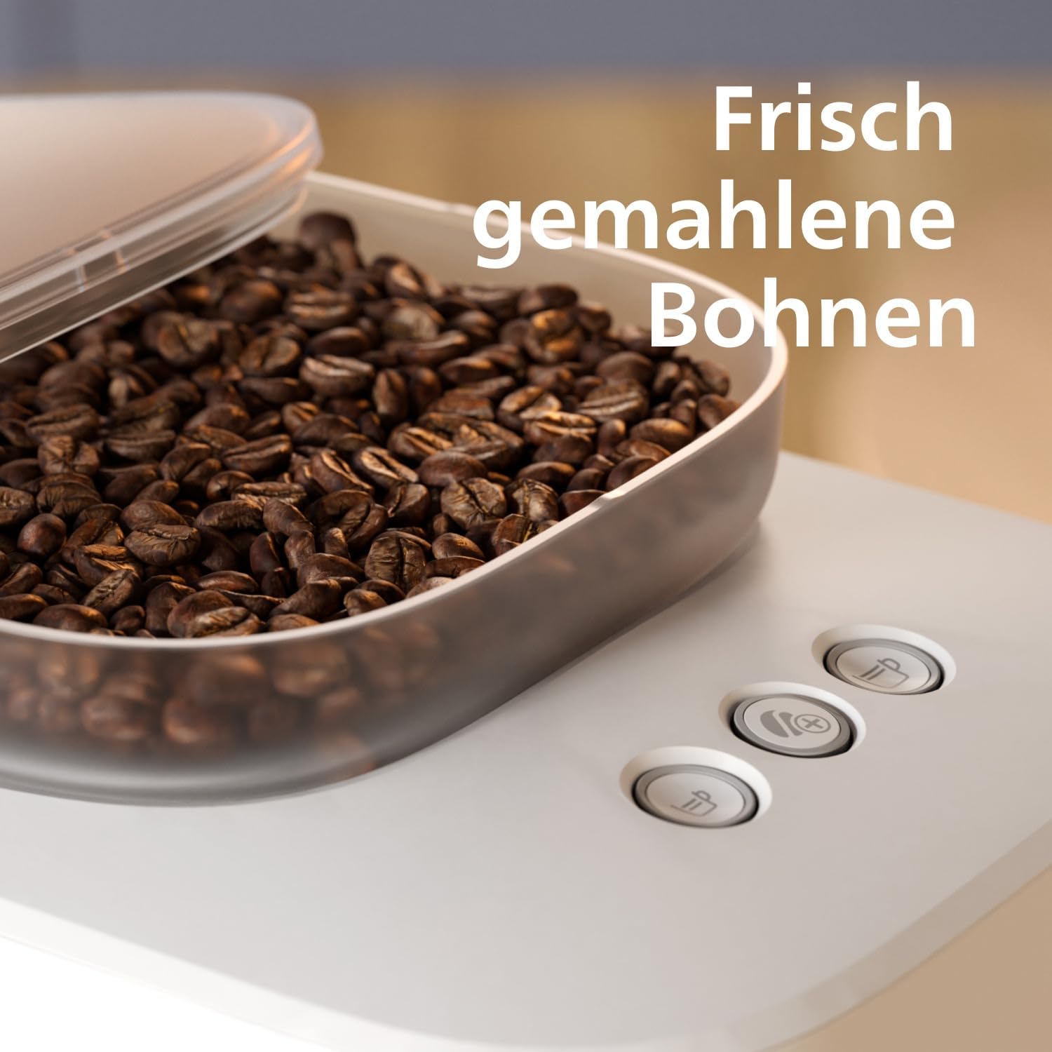 Baristina Espressomaschine – Automatisches Mahlen, Tampen & Brühen,16 Bar, Kaffeemaschine mit Mahlwerk & Siebträger, leichte Reinigung, Espresso & Café Crema, Naturweiß/Mangogelb (BAR305/03)