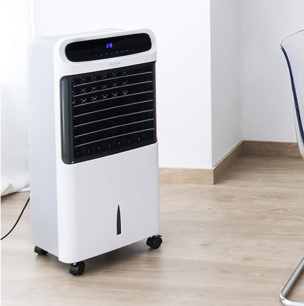 Cecotec Verdunstungsklimaanlage EnergySilence PureTech 6500. 80 W, doppelte Kalt- / Wärmefunktion, Durchfluss 600 m2 / h, 12 l Kapazität, Timer bis zu 8 Stunden, Fernbedienung, 3 Geschwindigkeiten