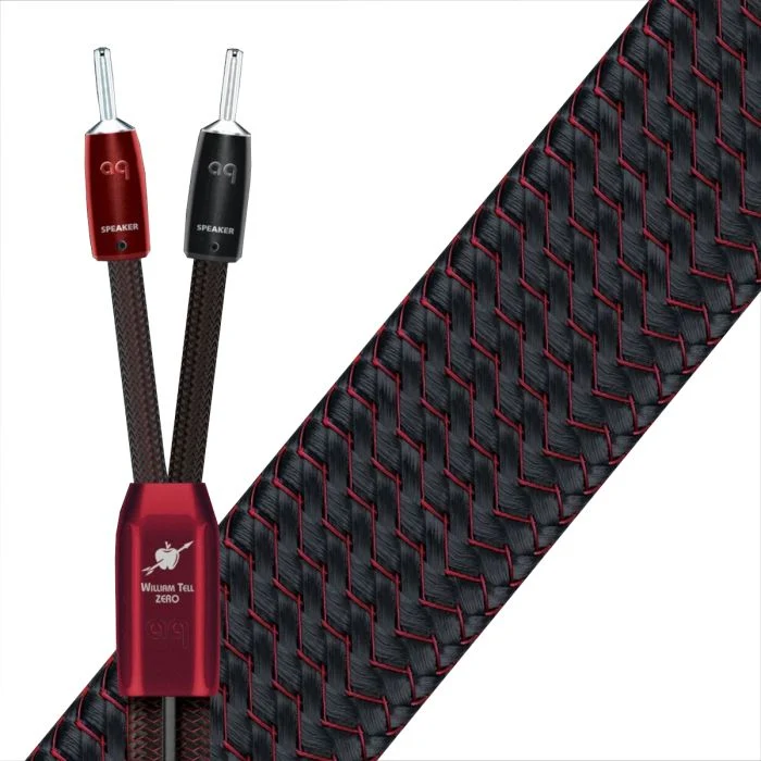 Audioquest Folk Hero Series William Tell ZERO - Speaker Cables w/ DBS Carbon (Pair) OPEN BOX