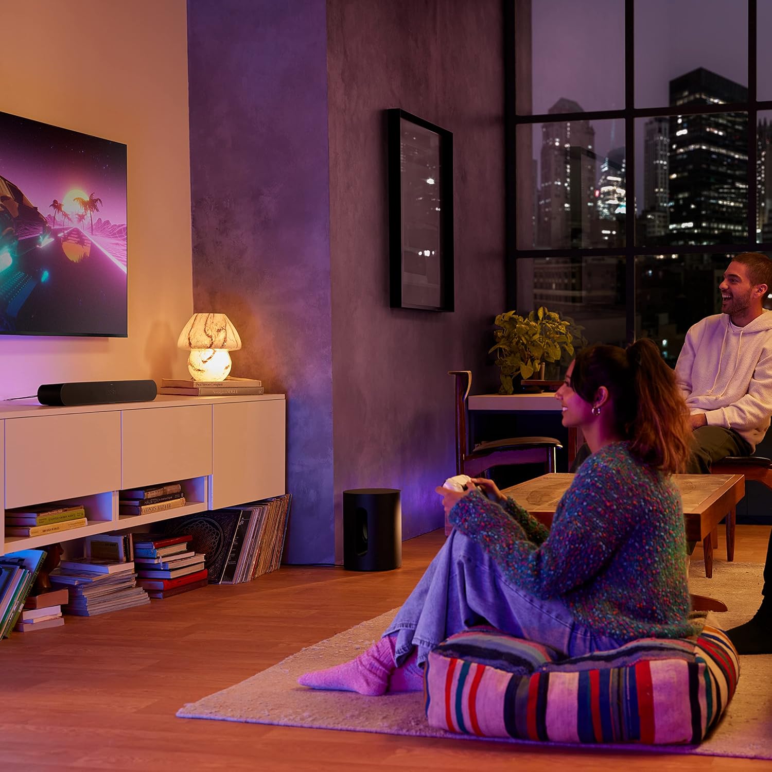 Sonos Sub Mini Kompakt-Subwoofer, beeindruckender Bass, ausgewogener Klang, Einstellbarer EQ, 2 Class-D-Verstärker, Trueplay - Schwarz.