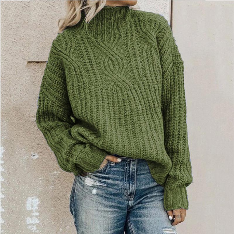 Damen Strickpullover mit Stehkragen & Regular Fit – Weich & Wärmend für Herbst & Winter