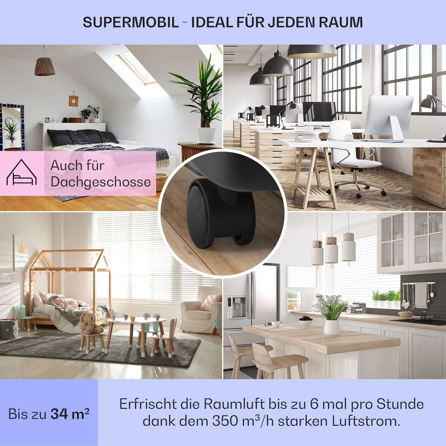 Klarstein Airconditioner, 4-in-1 Airconditioningsysteem, Luchtontvochtiger, Ventilator & Nachtmodus, Mobiele airconditioner met afvoerslang, App-bediening, Airconditioner voor ruimtes tot 44 m2, 9000 BTU, Wit