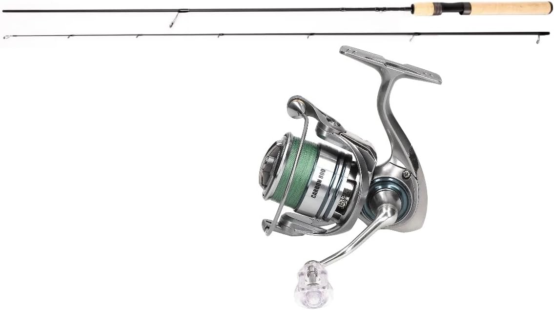 Mostal Taipan Spinncombo 2,00m / 1-7g + Carbon 800FD + Geflochtene Schnur Spooncombo