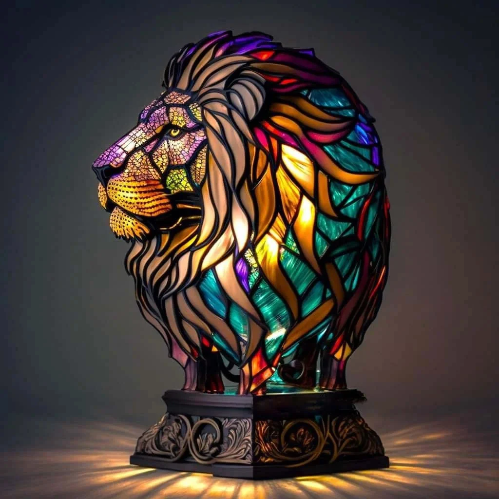 Tischlampe im Tierdesign aus Glas