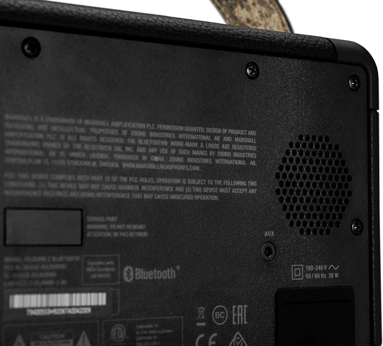 Marshall Kilburn II Bluetooth Tragbarer Wasserabweisend Lautsprecher, Kabelloser - Schwarz und Messing