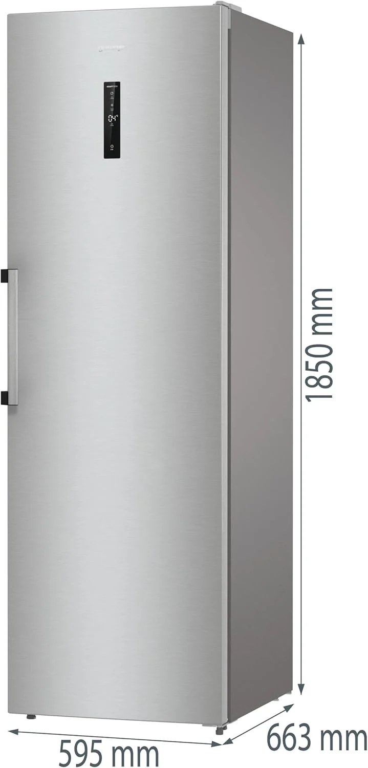 Gorenje R 619 DAXL6 Koelkast/AdaptTech/FreshZone/Snelkoelfunctie/Ventilatiekoelsysteem/LED Display/398l/185cm/EEK D/Roestvrij staal