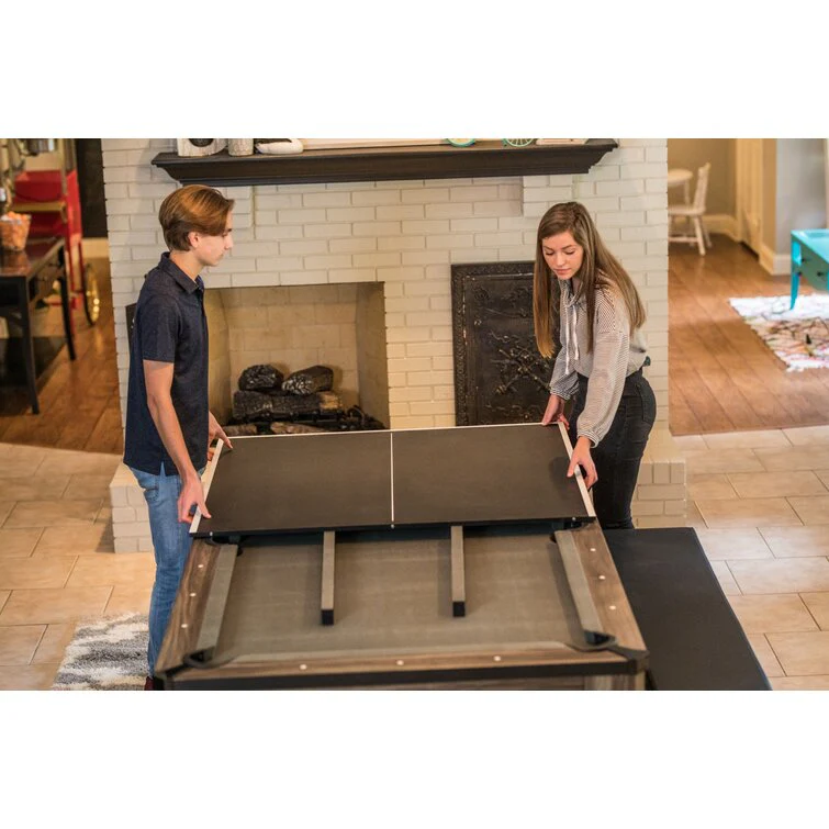 7' 3-in-1 Combination Table Includes Billiards, Table Tennis, & Dining Table