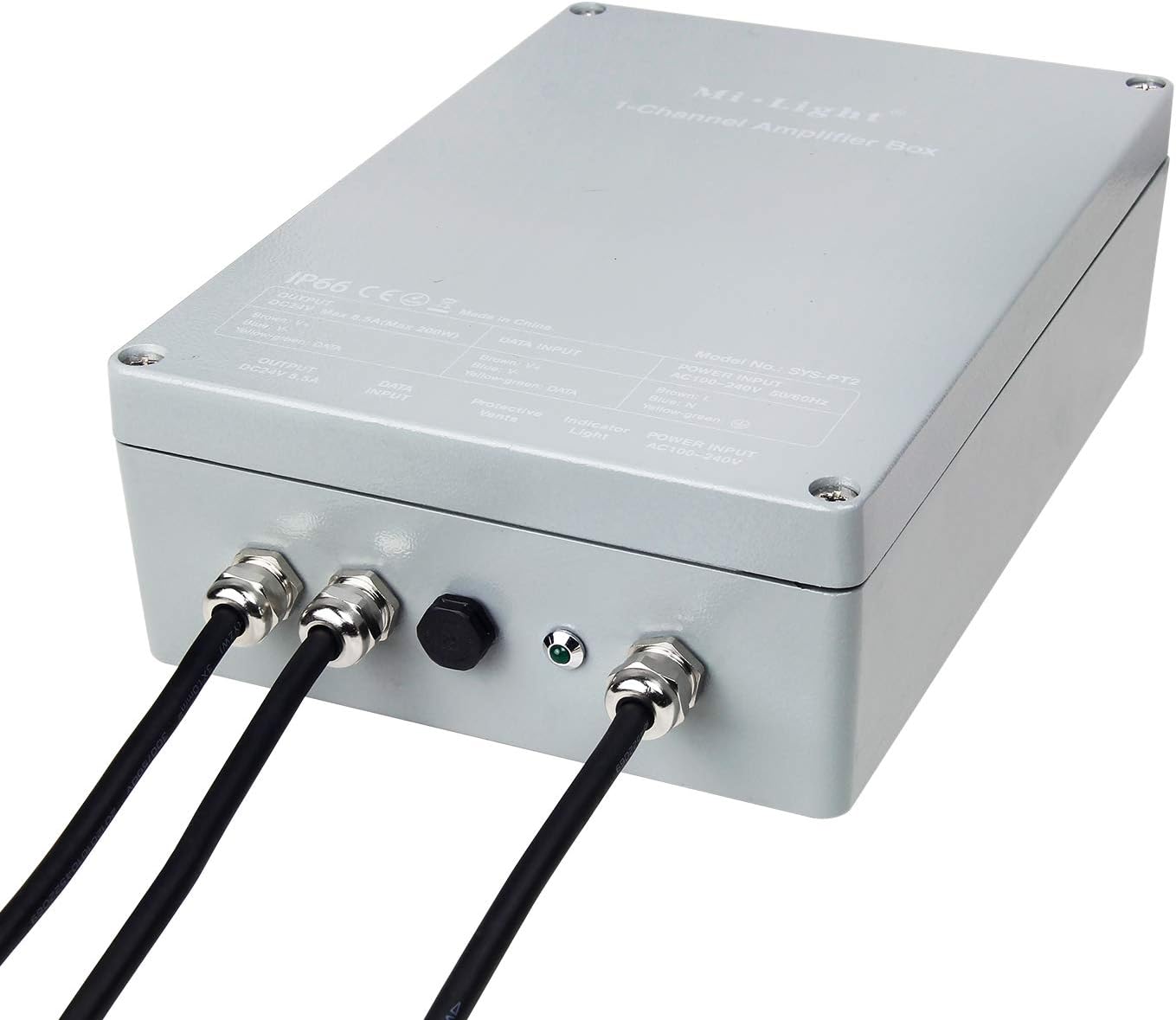 LIGHTEU®, Milight Miboxer 1 Kanal Signalverstärkerbox für Außenanwendungen Für LED-Beleuchtungslampen der Serie Milight SYS für Außenanwendungen, SYS-PT2