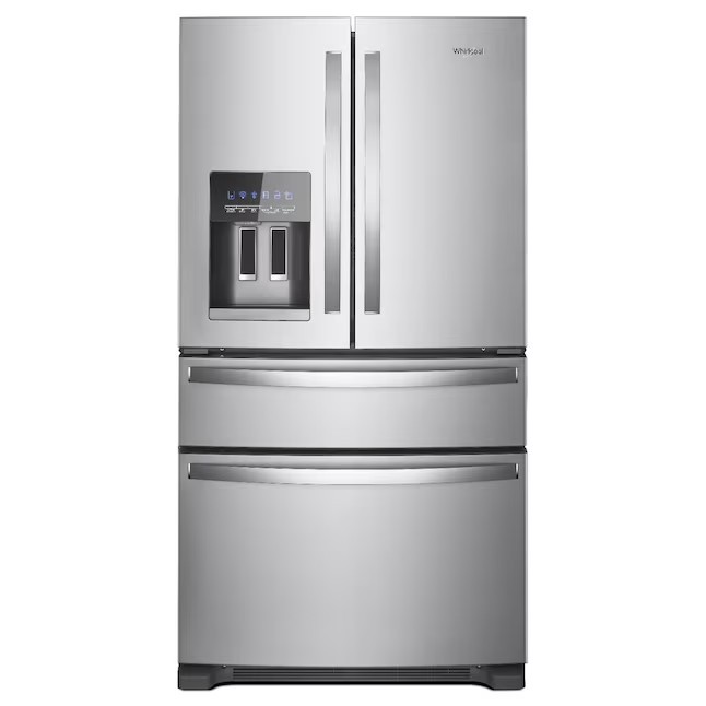Whirlpool 24.5-cu ft 4-Door French Door Refrigerator with Ice Maker (Fingerprint Resistant Stainless Steel) ENERGY STAR