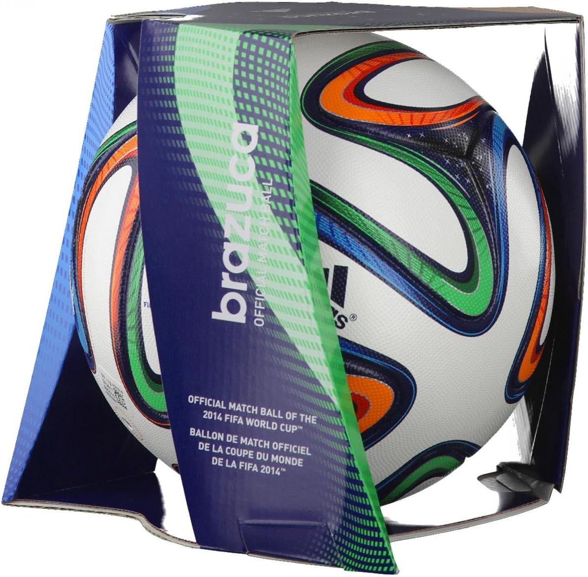 adidas Spielball Brazuca Offical Match Ball, Vicred/Lgfogo/Crared, 5, G73617