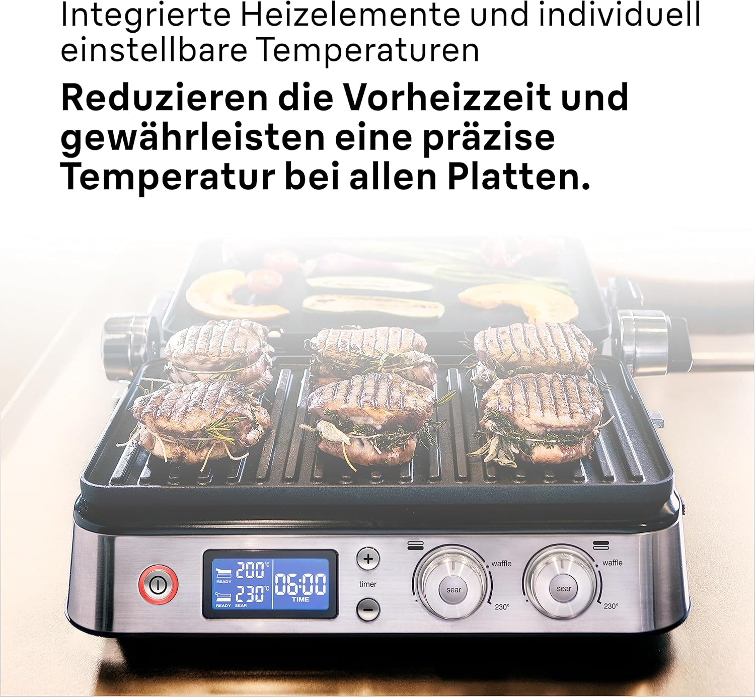 Braun MultiGrill 9 CG 9047 Kontaktgrill mit Grill-, Flach- und Waffelplatten, Grillpositionen: Kontakt, BBQ, Ofen, Spülmaschinenfeste Platten, Fettauffangschale, 230° Höchsttemperatur, Boost-Funktion