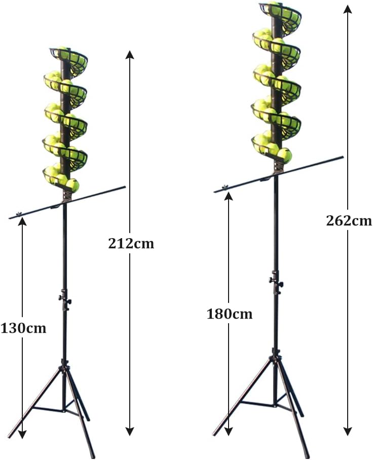 Tennismaschine Tennisball-Maschine Tennisbälle Ballmaschine Tragbarer Tennisball -Feeder 33 Bälle Solo Tennistrainer Zuhause/Gericht