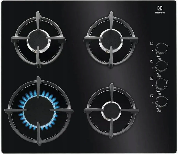 Płyta gazowa ELECTROLUX EGG6407K 59x51cm 4 palniki żeliwny ruszt czarny