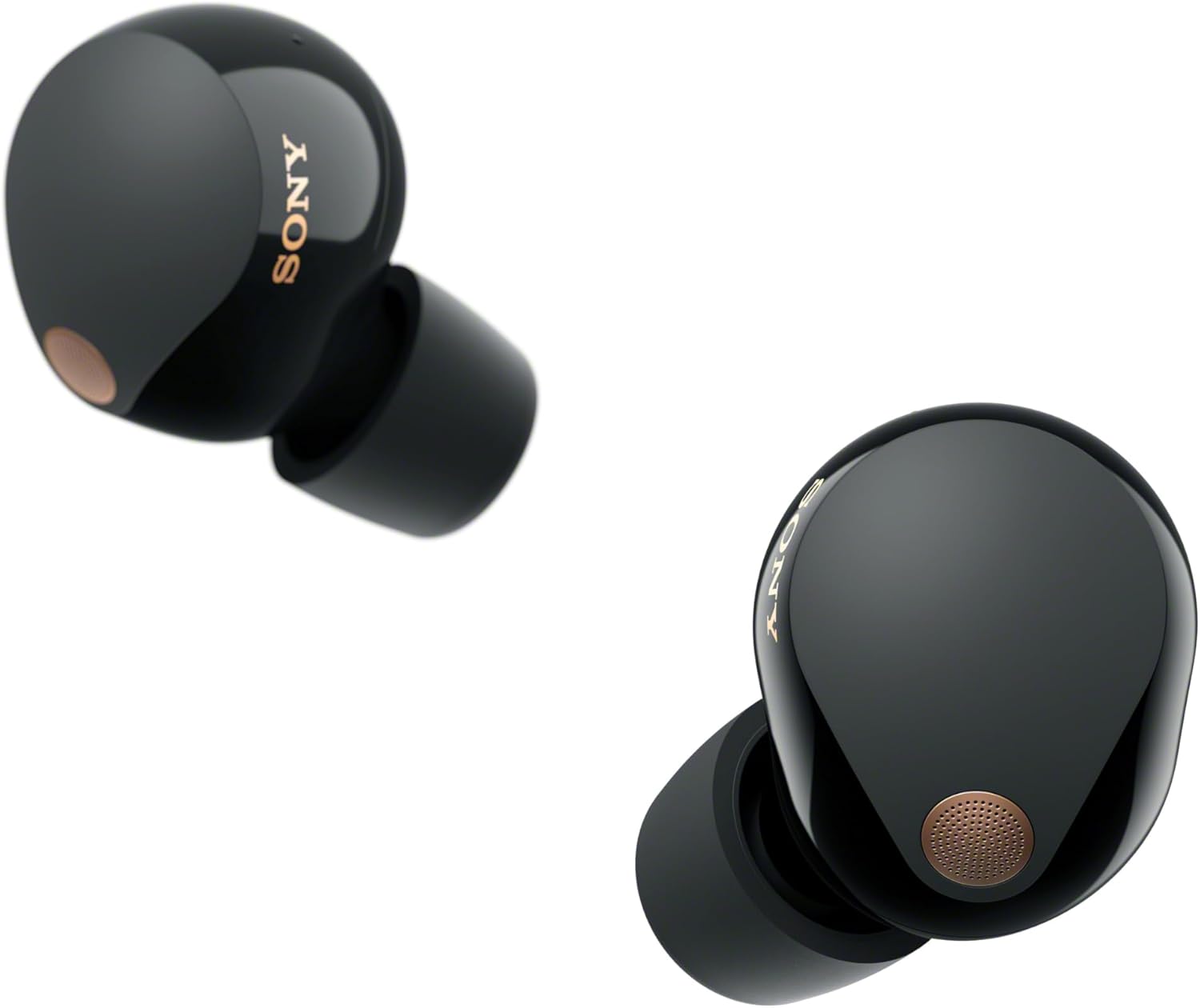 WF-1000XM5 Kabellose Noise Cancelling Kopfhörer, Bluetooth, In-Ear-Kopfhörer, Mikrofon, bis zu 24 Stunden Akkulaufzeit, Schnellladefunktion, IPX4, iOS & Android kompatibel - Schwarz, klein