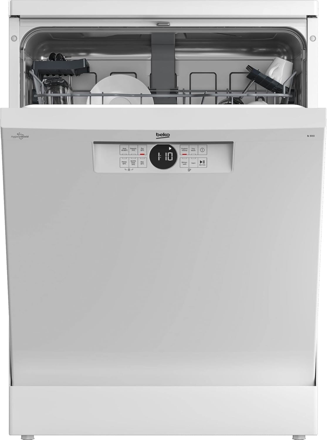 Beko BDFN26420W b300 freistehender Geschirrspüler, unterbaufhig, Platz für 14 Magedecke, Pro  Inverter Motor, TrayWash, HygieneIntense, 6 Programme, WaterSafe+, Wei