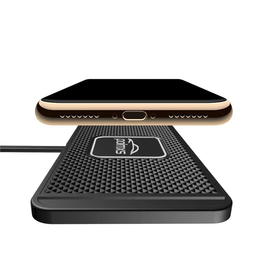 15W Car Wireless Charger Qi-Certified Type-C Charging Mat with Non-Slip Pad