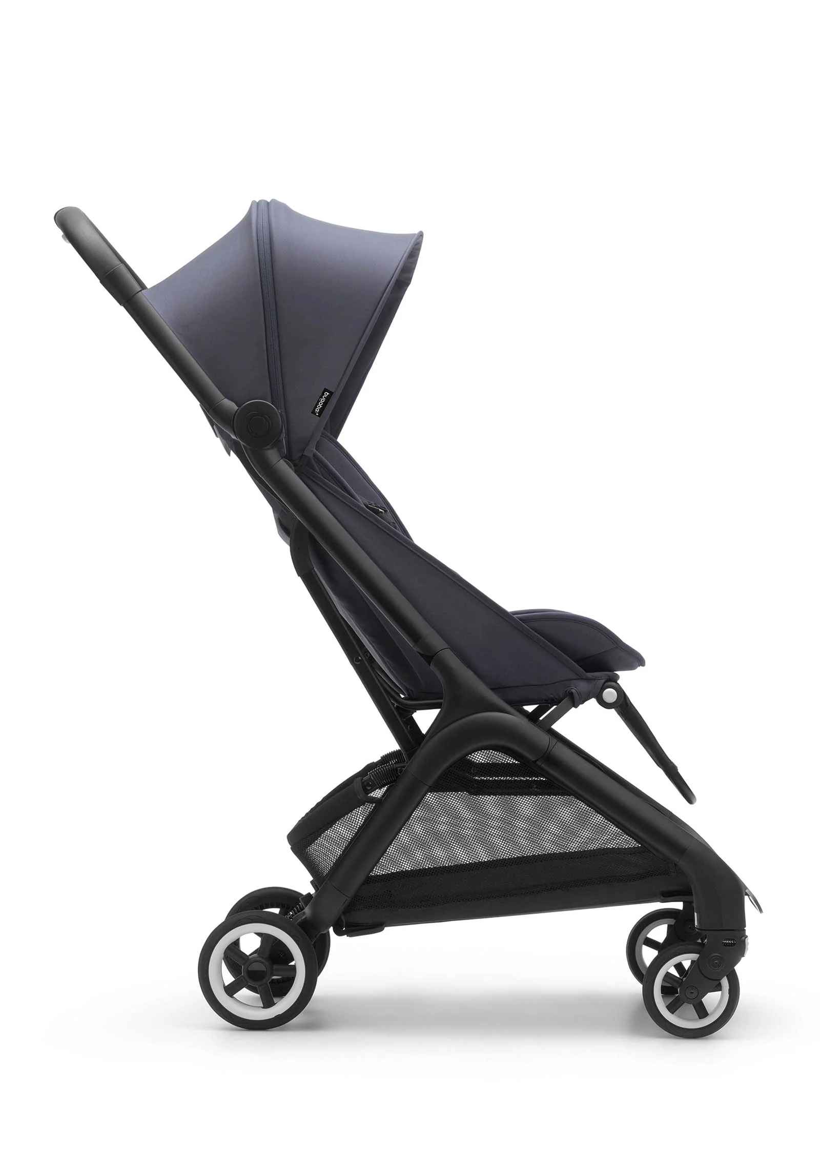 2025 Cochecito Butterfly Buggy Negro / Azul Tormenta