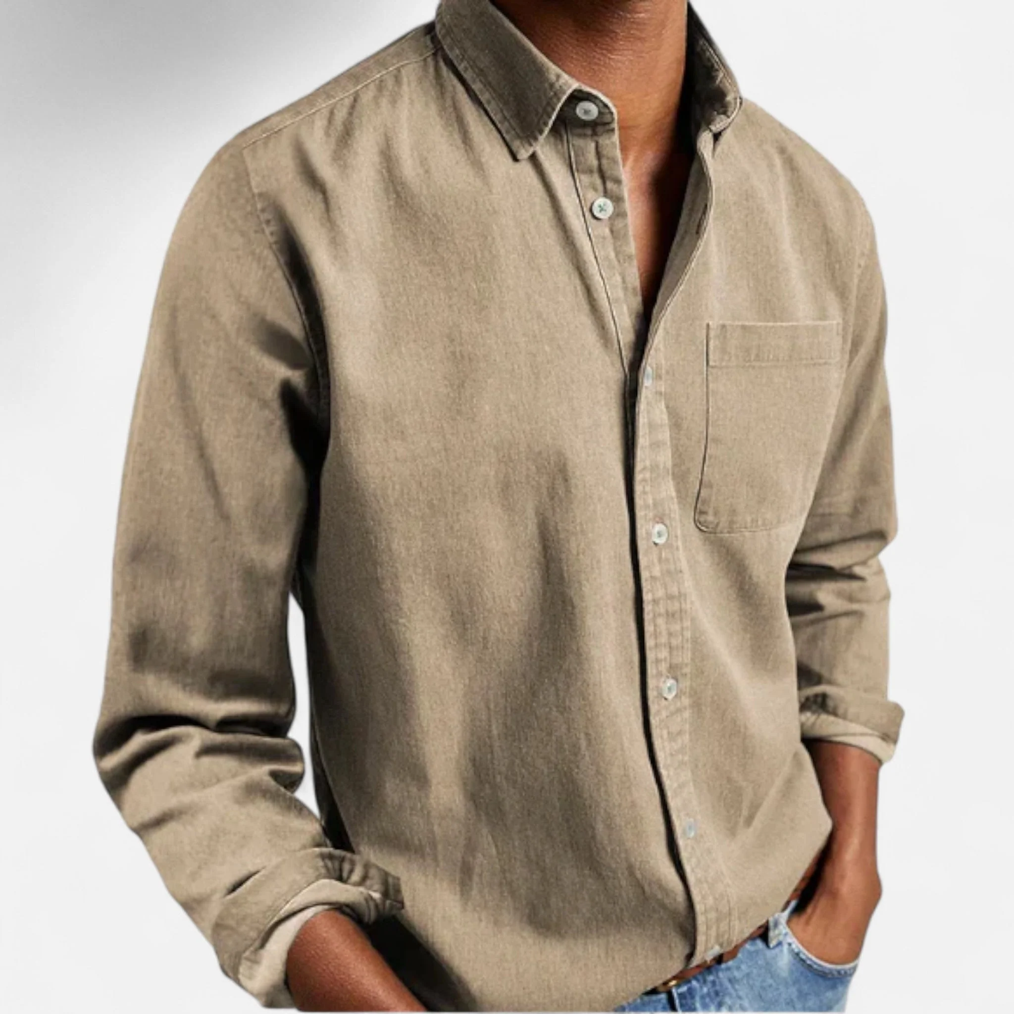 Klassisches Herren-Jeanshemd aus Premium-Baumwolle