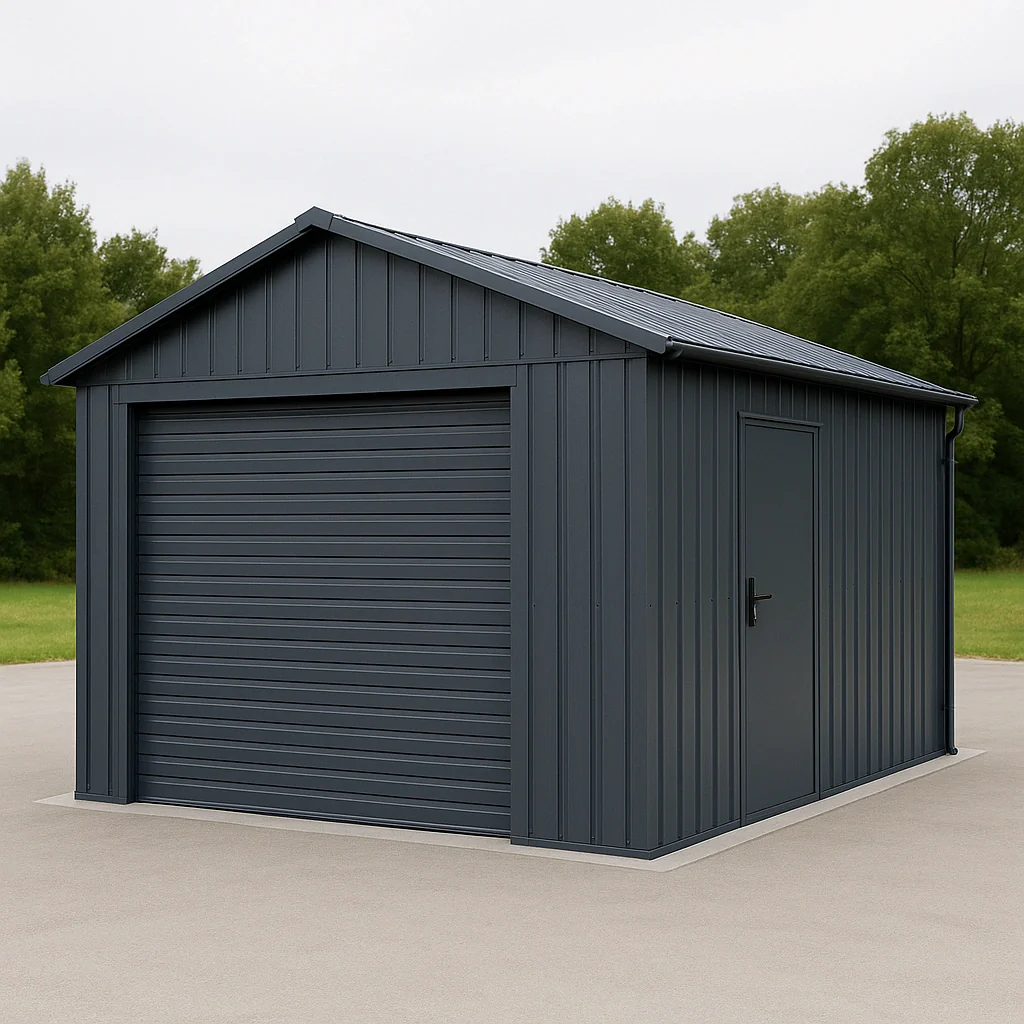 Mrkegr metalgarage stl udendrs opbevaring 480x300x280 cm