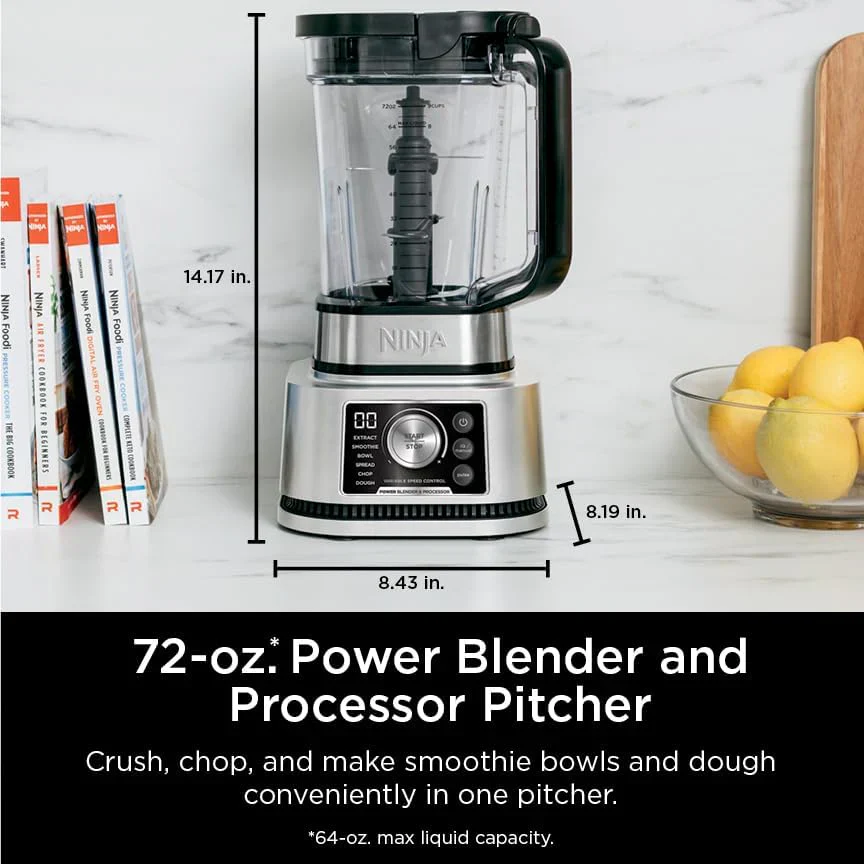 Ninja Mixer and Food Processor Combination Bowl 6 Features 72 Ounce Pitcher