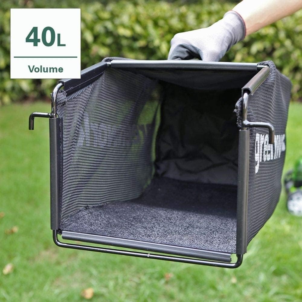 Greenworks 48V (2x24V) Selbstfahrender Akku Rasenmher f��r groe Flchen bis zu 480m, 46cm Schnittbreite, 55L Sack PLUS zwei 4Ah-Akkus und Doppelladegert GD24X2LM46SPK4X