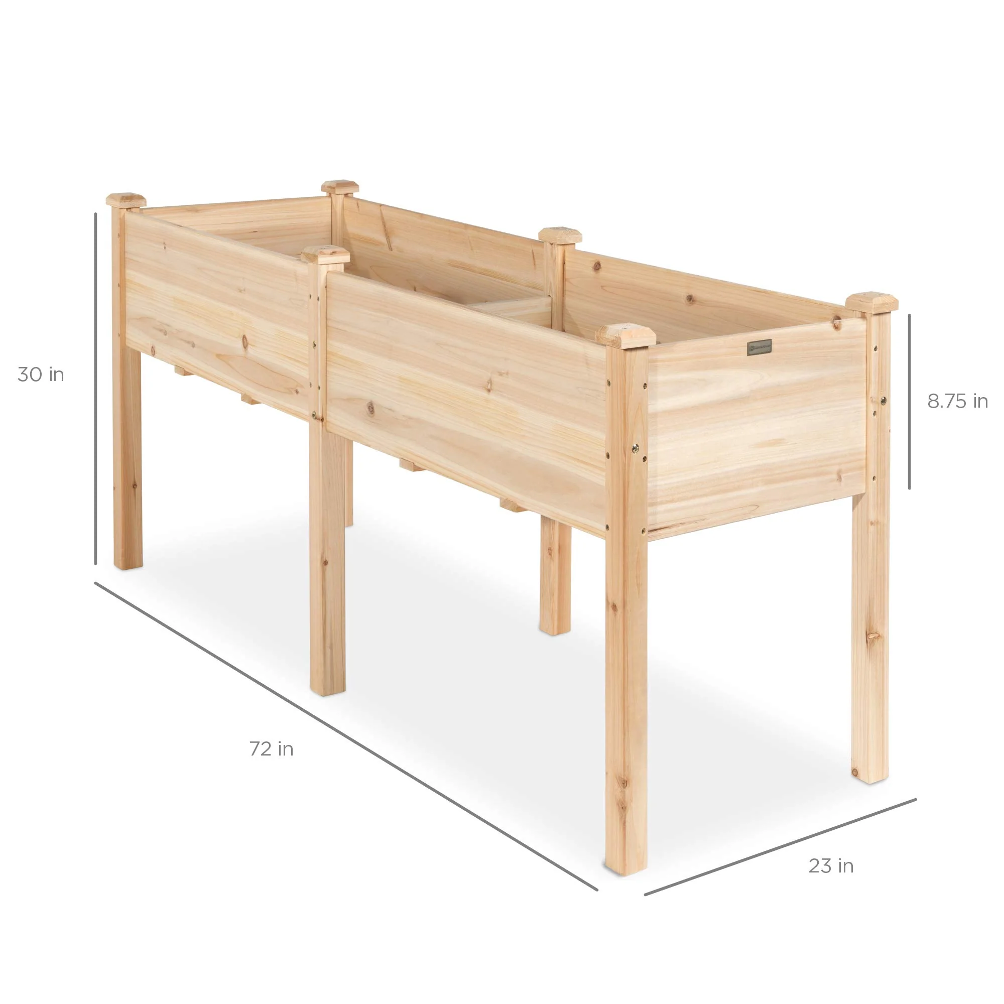 Best Choice Products 72x23x30 in Raised Garden Bed